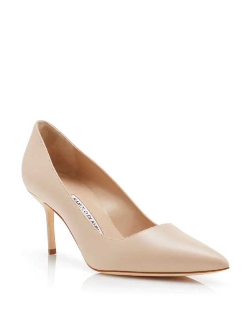 Manolo Blahnik BB 70 Nude Kid Leather Pumps Heels Size 42 US 12